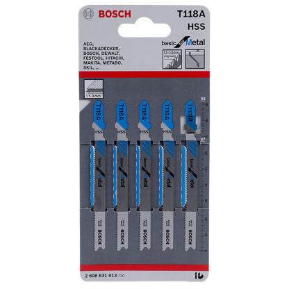 Blister de 5 lames scie sauteuse - basic for metal