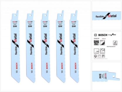 Blister de 5 lames Scie Sabre - flexible for metal